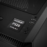 Patriot P320 NVMe M.2 SSD 1"x1" Chrome Effect Domed Case Badge / Sticker Logo