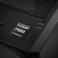 Patriot P400 NVMe M.2 SSD 1"x1" Chrome Effect Domed Case Badge / Sticker Logo