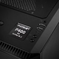 Patriot P400 V4 NVMe M.2 SSD 1"x1" Chrome Effect Domed Case Badge / Sticker Logo