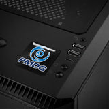 PMDG Design #2 Insignia/logotipo adhesivo de caja abovedada con efecto cromado de 1"x1"