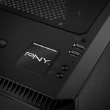 PNY 1"x1" Chrome Effect Domed Case Badge / Sticker Logo