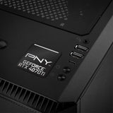 PNY GeForce RTX 4070 Ti 1"x1" Insignia de caja abovedada con efecto cromado / Logotipo adhesivo