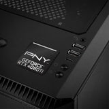 PNY GeForce RTX 4080 Ti 1"x1" Insignia de caja abovedada con efecto cromado / Logotipo adhesivo