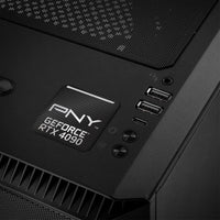 PNY GeForce RTX 4090 1"x1" Chrome Effect Domed Case Badge / Sticker Logo