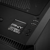 PNY GeForce RTX 5060 1"x1" Chrome Effect Domed Case Badge / Sticker Logo