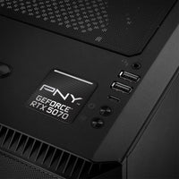 PNY GeForce RTX 5070 1"x1" Chrome Effect Domed Case Badge / Sticker Logo