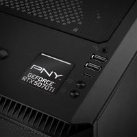 PNY GeForce RTX 5070 Ti 1"x1" Chrome Effect Domed Case Badge / Sticker Logo
