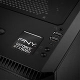 PNY GeForce RTX 5080 1"x1" Chrome Effect Domed Case Badge / Sticker Logo