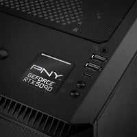 PNY GeForce RTX 5090 1"x1" Chrome Effect Domed Case Badge / Sticker Logo
