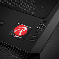 Raijintek Insignia de caja abovedada con efecto cromado de 1 "x 1" / Logotipo adhesivo