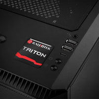 Raijintek Triton Red 1"x1" Insignia de caja abovedada con efecto cromado / Logotipo adhesivo