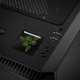 Logotipo adhesivo/insignia de caja abovedada con efecto cromado de Razer de 1"x1"