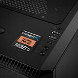 Sabrent Rocket 5 NVMe M.2 SSD 1"x1" Chrome Effect Domed Case Badge / Sticker Logo