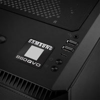 Samsung 860 QVO SSD 1"x1" Chrome Effect Domed Case Badge / Sticker Logo