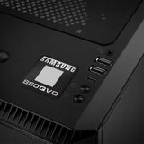 Samsung 860 QVO SSD 1"x1" Chrome Effect Domed Case Badge / Sticker Logo