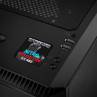 Sapphire Radeon Nitro RX 480 Insignia/logotipo adhesivo con caja abovedada con efecto cromado de 1"x1"