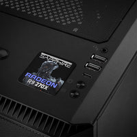 Zafiro Radeon R9 270X 1"x1" Caja abovedada con efecto cromado Insignia/logotipo adhesivo