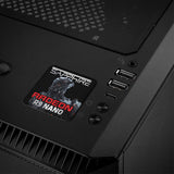 Insignia/logotipo adhesivo de caja abovedada con efecto cromado de Sapphire Radeon R9 NANO de 1"x1"