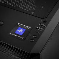 Seagate Game Drive PS5 NVMe Video Gaming SSD 1"x1" Chrome Effect Domed Case Badge / Sticker Logo