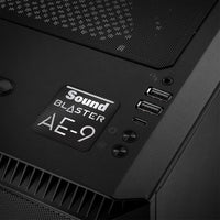 Sound Blaster Soundblaster AE-9 1"x1" Insignia de caja abovedada con efecto cromado / Logotipo adhesivo