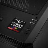 T-Force Delta RGB DDR4 1"x1" Caja abovedada con efecto cromado Insignia/logotipo adhesivo