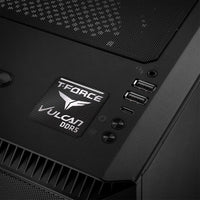 TeamGroup T-Force Vulcan DDR5 RAM 1"x1" Chrome Effect Domed Case Badge / Sticker Logo