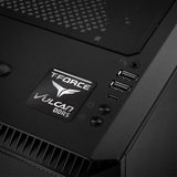 TeamGroup T-Force Vulcan DDR5 RAM 1"x1" Chrome Effect Domed Case Badge / Sticker Logo