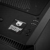 Thermal Grizzly 1"x1" Chrome Effect Domed Case Badge / Sticker Logo