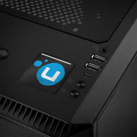 Insignia/logotipo adhesivo de caja abovedada con efecto cromado de 1"x1" de Uplay