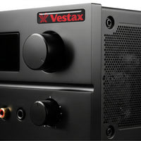Vestax Red 2"x0.5" Insignia de caja abovedada con efecto cromado / Logotipo adhesivo