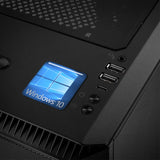 Insignia/logotipo adhesivo de caja abovedada con efecto cromado de 1"x1" de Windows 10