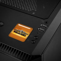World Of Tanks Design #3 1"x1" Badge/autocollant en forme de dôme effet chromé