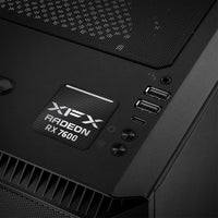 XFX Radeon RX 7600 1"x1" Chrome Effect Domed Case Badge / Sticker Logo
