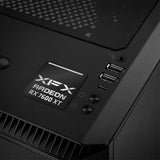 XFX Radeon RX 7600 XT 1"x1" Chrome Effect Domed Case Badge / Sticker Logo