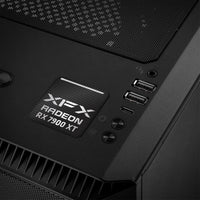 XFX Radeon RX 7900 XT 1"x1" Chrome Effect Domed Case Badge / Sticker Logo