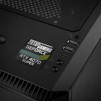Zotac GeForce RTX 4070 SUPER 1"x1" Chrome Effect Domed Case Badge / Sticker Logo