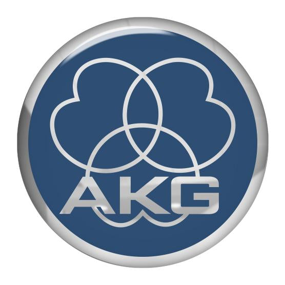 AKG Blue 1.5" Diameter Round Chrome Effect Domed Case Badge / Sticker Logo