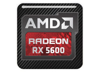 AMD Radeon RX 5600 1"x1" Chrome Effect Domed Case Badge / Sticker Logo