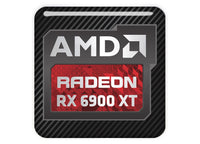 AMD Radeon RX 6900 XT 1"x1" Chrome Effect Domed Case Badge / Sticker Logo