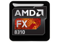 AMD FX 8310 1"x1" Chrome Effect Domed Case Badge / Sticker Logo