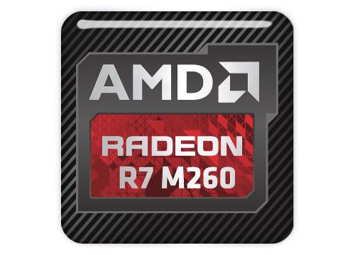 AMD Radeon R7 M260 1"x1" Chrome Effect Domed Case Badge / Sticker Logo