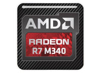 AMD Radeon R7 M340 1"x1" Chrome Effect Domed Case Badge / Sticker Logo