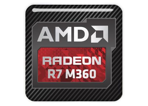 AMD Radeon R7 M360 1"x1" Chrome Effect Domed Case Badge / Sticker Logo