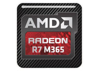 AMD Radeon R7 M365 1"x1" Badge de boîtier bombé effet chromé / Logo autocollant