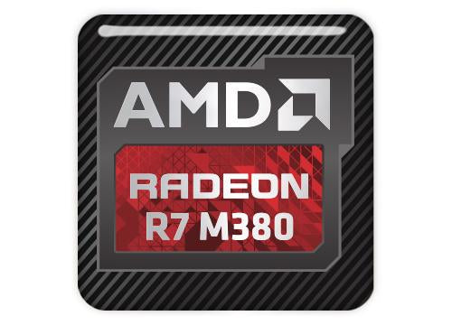 AMD Radeon R7 M380 1"x1" Chrome Effect Domed Case Badge / Sticker Logo
