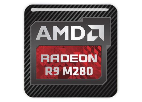AMD Radeon R9 M280 1"x1" Chrome Effect Domed Case Badge / Sticker Logo