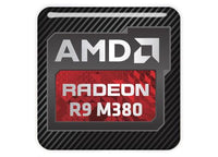 AMD Radeon R9 M380 1"x1" Chrome Effect Domed Case Badge / Sticker Logo