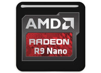 AMD Radeon R9 Nano 1"x1" Chrome Effect Domed Case Badge / Sticker Logo