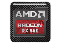 AMD Radeon RX 460 1"x1" Chrome Effect Domed Case Badge / Sticker Logo