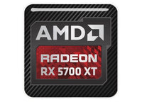 AMD Radeon RX 5700 XT 1"x1" Chrome Effect Domed Case Badge / Sticker Logo